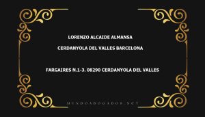 abogado Lorenzo Alcaide Almansa en la localidad de Cerdanyola del Valles