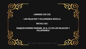 abogado Lorenzo Cid Cid en la localidad de Los Palacios y Villafranca