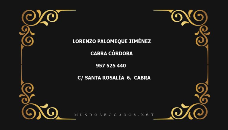 abogado Lorenzo Palomeque Jiménez en la localidad de Cabra