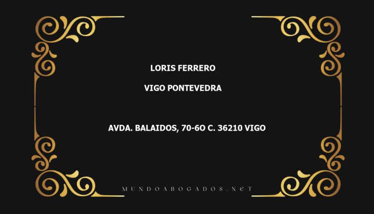 abogado Loris Ferrero en la localidad de Vigo