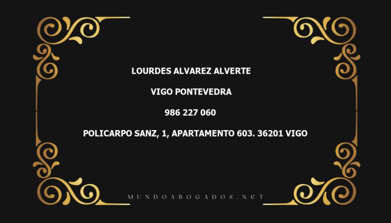 abogado Lourdes Alvarez Alverte en la localidad de Vigo