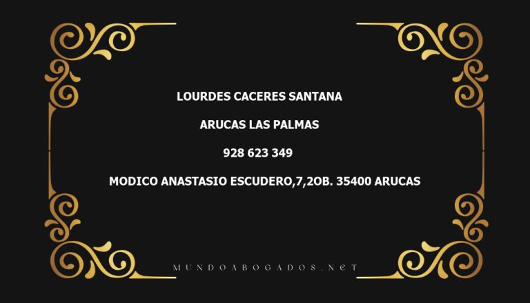 abogado Lourdes Caceres Santana en la localidad de Arucas