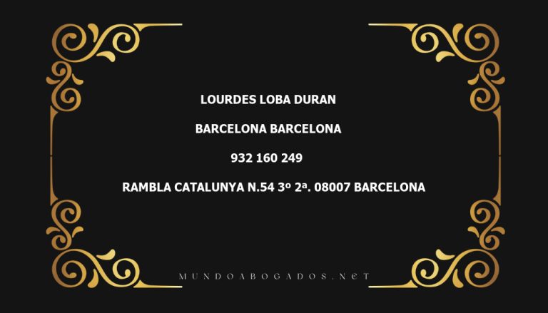 abogado Lourdes Loba Duran en la localidad de Barcelona