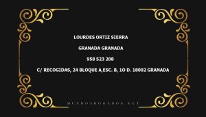 abogado Lourdes Ortiz Sierra en la localidad de Granada