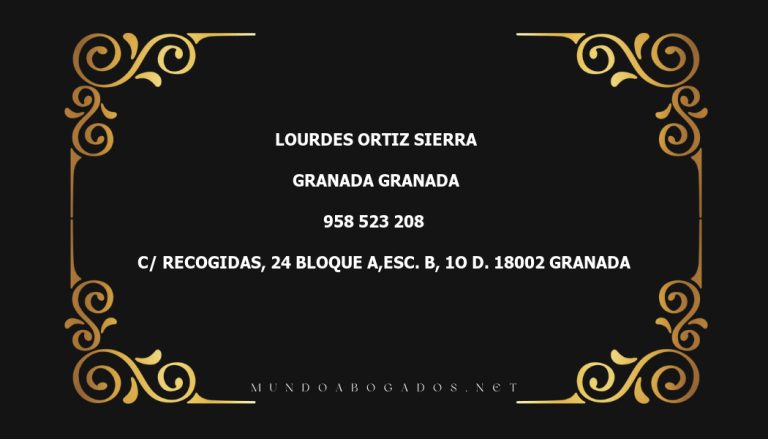 abogado Lourdes Ortiz Sierra en la localidad de Granada