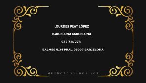 abogado Lourdes Prat López en la localidad de Barcelona