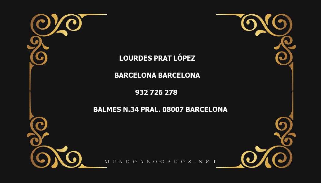 abogado Lourdes Prat López en la localidad de Barcelona