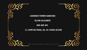 abogado Lourdes Tormo Sanchez en la localidad de Elche