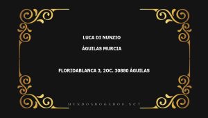 abogado Luca Di Nunzio en la localidad de Águilas