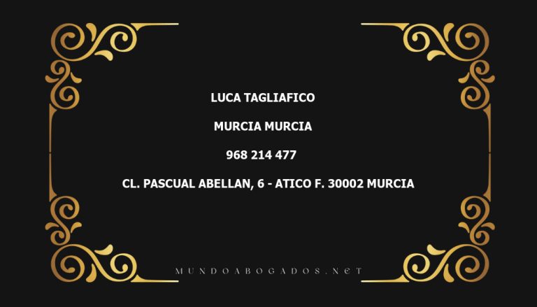 abogado Luca Tagliafico en la localidad de Murcia