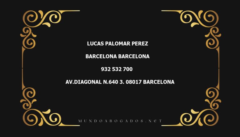 abogado Lucas Palomar Perez en la localidad de Barcelona