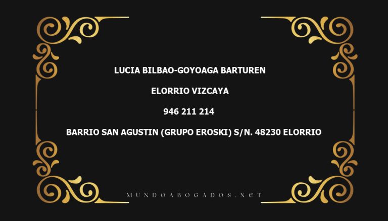 abogado Lucia Bilbao-Goyoaga Barturen en la localidad de Elorrio