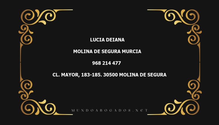 abogado Lucia Deiana en la localidad de Molina de Segura