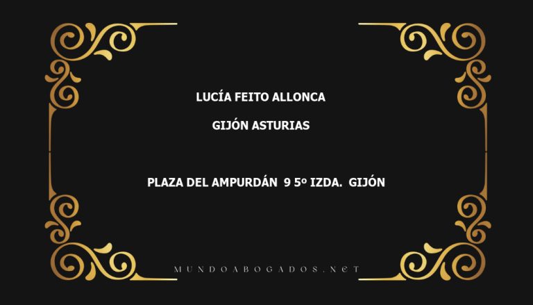 abogado Lucía Feito Allonca en la localidad de Gijón