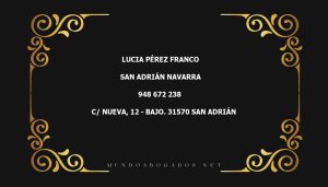 abogado Lucia Pérez Franco en la localidad de San Adrián