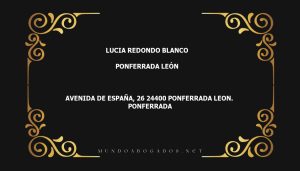 abogado Lucia Redondo Blanco en la localidad de Ponferrada