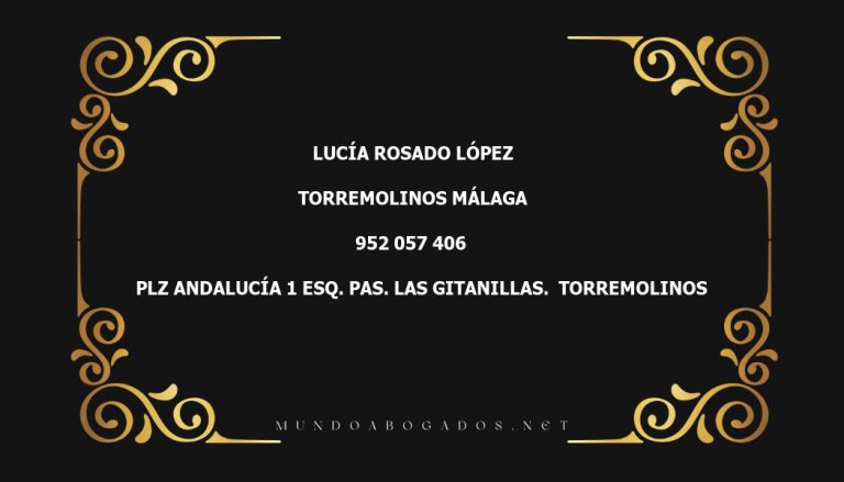 abogado Lucía Rosado López en la localidad de Torremolinos