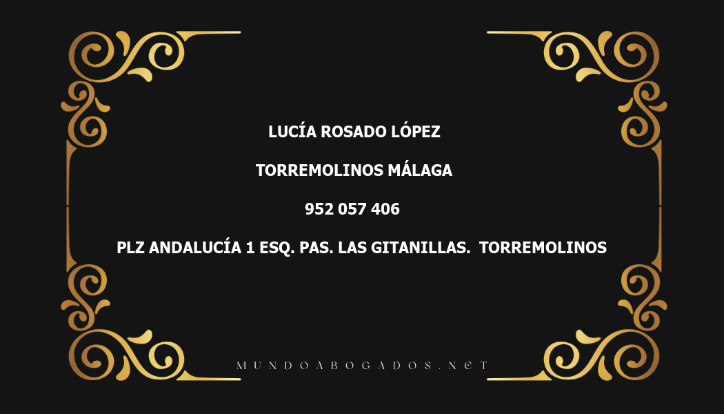 abogado Lucía Rosado López en la localidad de Torremolinos