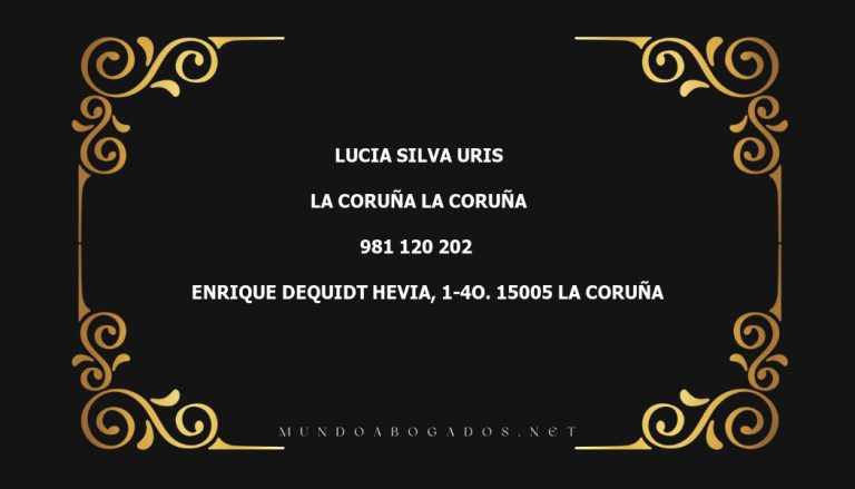 abogado Lucia Silva Uris en la localidad de La Coruña