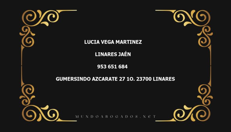 abogado Lucia Vega Martinez en la localidad de Linares