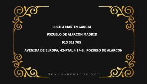 abogado Lucila Martin Garcia en la localidad de Pozuelo de Alarcon