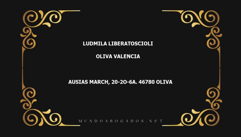 abogado Ludmila Liberatoscioli en la localidad de Oliva