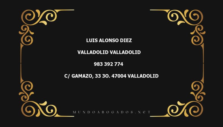 abogado Luis Alonso Diez en la localidad de Valladolid