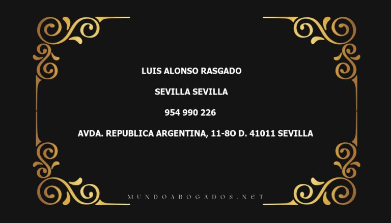 abogado Luis Alonso Rasgado en la localidad de Sevilla