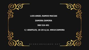 abogado Luis Angel Ramos Macias en la localidad de Zamora