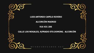 abogado Luis Antonio Capelo Rivero en la localidad de Alcorcón