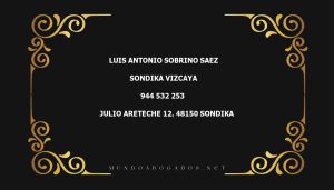 abogado Luis Antonio Sobrino Saez en la localidad de Sondika