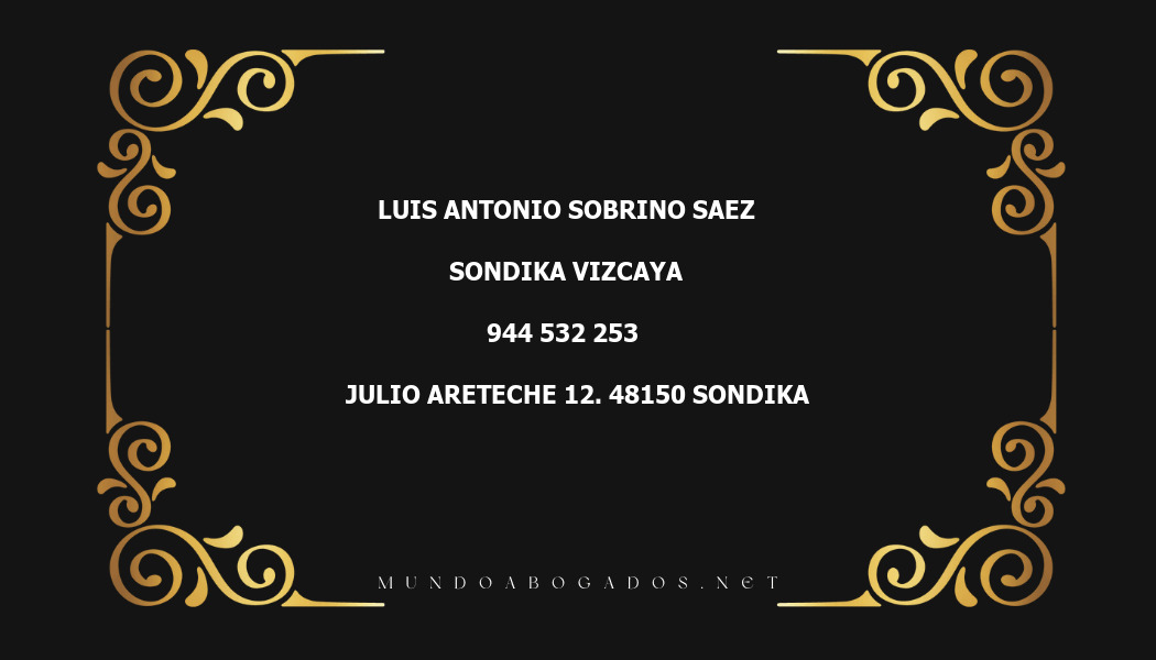 abogado Luis Antonio Sobrino Saez en la localidad de Sondika