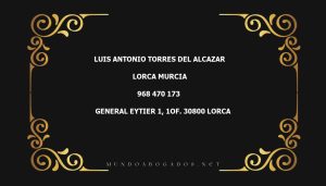 abogado Luis Antonio Torres Del Alcazar en la localidad de Lorca