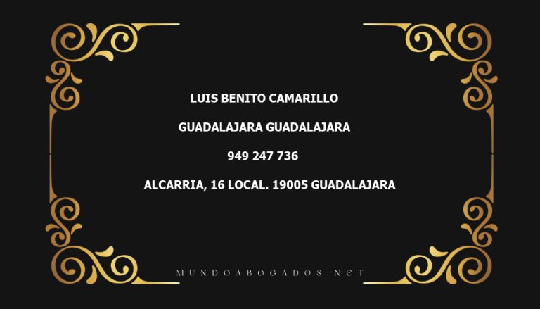 abogado Luis Benito Camarillo en la localidad de Guadalajara