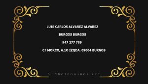 abogado Luis Carlos Alvarez Alvarez en la localidad de Burgos