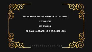 abogado Luis Carlos Freire Saenz De La Calzada en la localidad de Leon