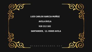 abogado Luis Carlos Garcia Muñoz en la localidad de Avila