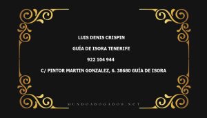 abogado Luis Denis Crispin en la localidad de Guía de Isora