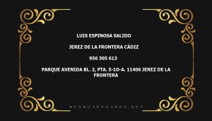 abogado Luis Espinosa Salido en la localidad de Jerez de la Frontera