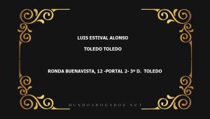 abogado Luis Estival Alonso en la localidad de Toledo