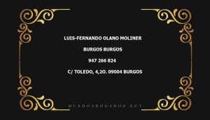 abogado Luis-Fernando Olano Moliner en la localidad de Burgos