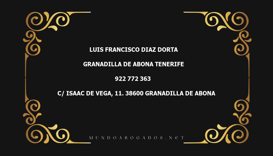 abogado Luis Francisco Diaz Dorta en la localidad de Granadilla de Abona