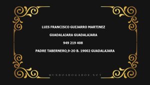 abogado Luis Francisco Guijarro Martinez en la localidad de Guadalajara