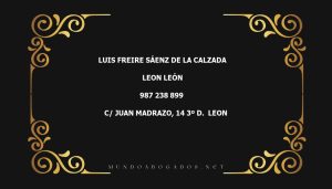 abogado Luis Freire Sáenz De La Calzada en la localidad de Leon