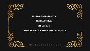 abogado Luis Galnares Lahoya en la localidad de Sevilla