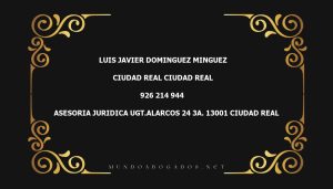 abogado Luis Javier Dominguez Minguez en la localidad de Ciudad Real