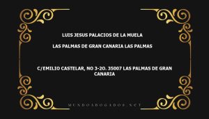 abogado Luis Jesus Palacios De La Muela en la localidad de Las Palmas de Gran Canaria