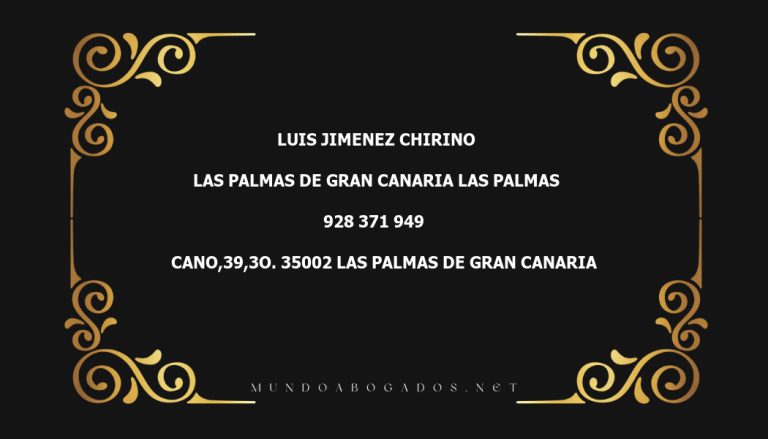 abogado Luis Jimenez Chirino en la localidad de Las Palmas de Gran Canaria