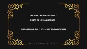 abogado Luis Jose Carrera Alvarez en la localidad de Xinzo de Limia