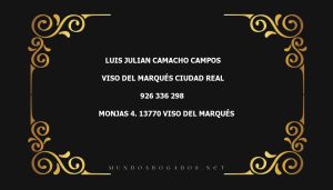 abogado Luis Julian Camacho Campos en la localidad de Viso del Marqués